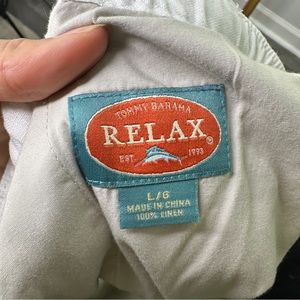 Mens Tommy Bahama White Linen Cargo Pants sz L